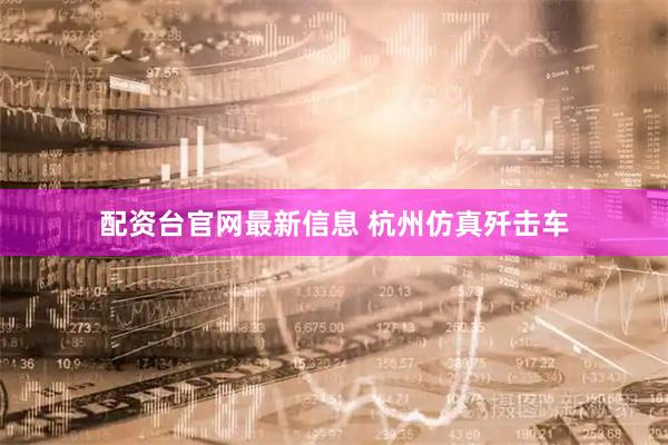 配资台官网最新信息 杭州仿真歼击车